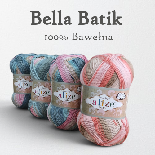 Bella batik alize włóczka z bawełny